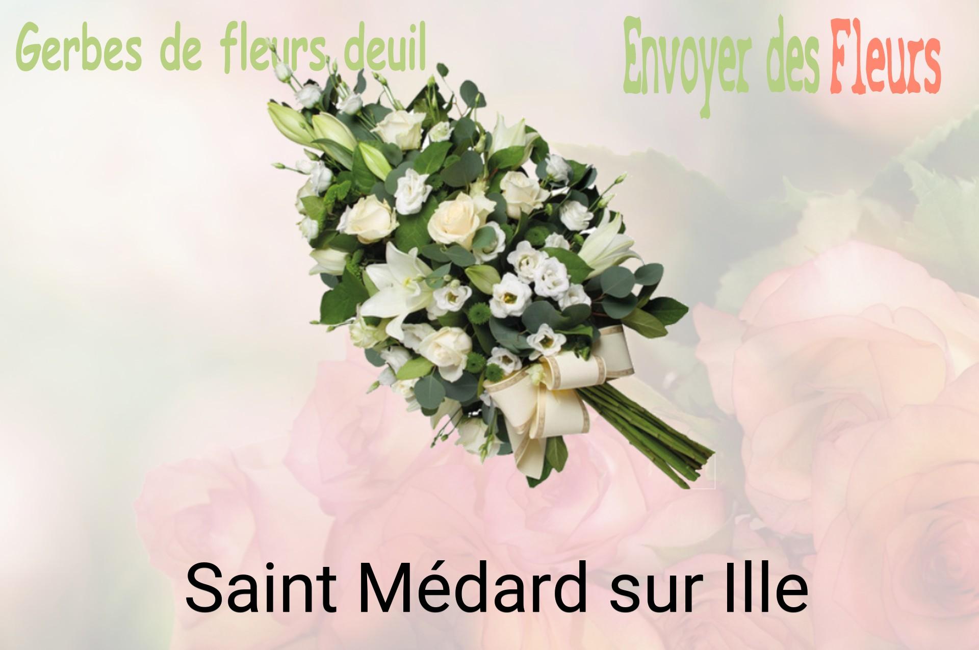 Gerbe de fleurs de deuil livrée à Saint-Médard-sur-Ille